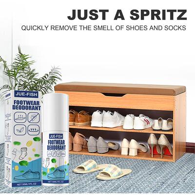 JUE-FISH Shoe and Sock Care Spray Freshens Shoe Cabinets and