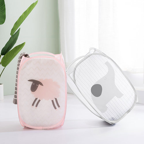 Nordic cartoon foldable laundry basket storage basket