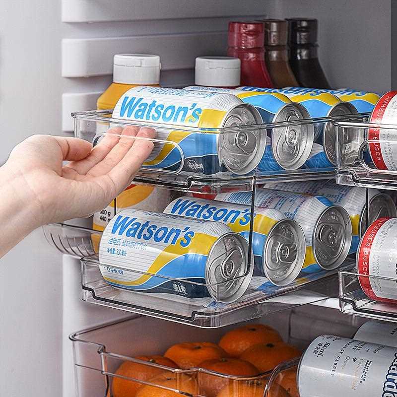Household can storage rack refrigerator beer beverage stora