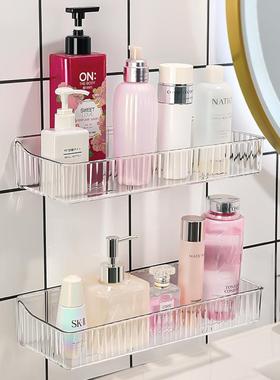 Wall-mounted bathroom storage rack, no drilling required, su
