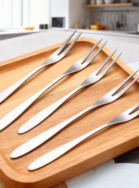 Stainless Steel Fruit Fork Set, Elegant Western Dessert Smal