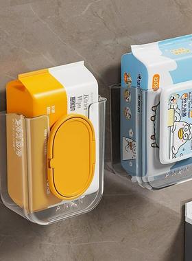 Suction cup wet wipe storage box, wall-mounted facial tissue