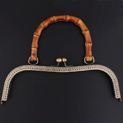 2 Pack Vintage DIY Kiss Clasp 27cm Bag Strap Bag Closure Wit