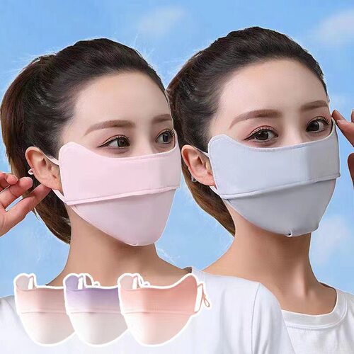 Independent New Ice Silk Sunscreen Mask for Summer, Breath