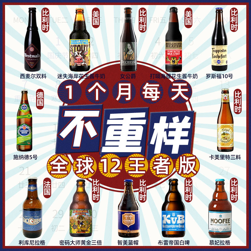 全球进口12瓶精酿啤酒