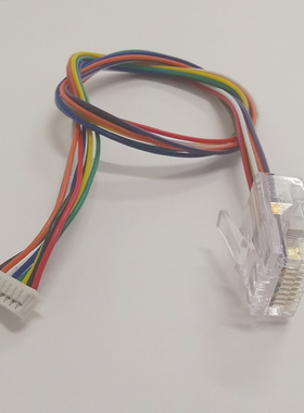 摄像头监控网口转接4P8P1.25mm转RJ45水晶头千兆交换机模块连接器