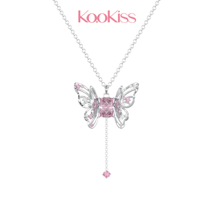 VIVIWELL×Kookiss【羽翼而飞】蝴蝶项链女S925银小众设计高级感