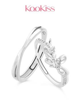 KOOKISS麦向你 麦穗甜蜜告白情侣对戒浪漫精致小众S925纯银戒指