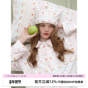 RooMance汝曼司原创费尔岛A类眠柔绒长袖睡衣套装女可外穿家居服