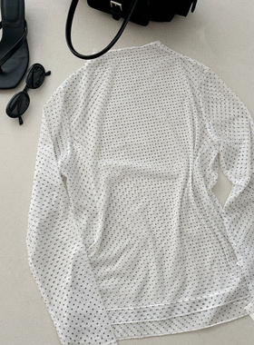 eternal.西子-叠穿内搭神器波点百搭不挑人有弹力网纱打底衫51829