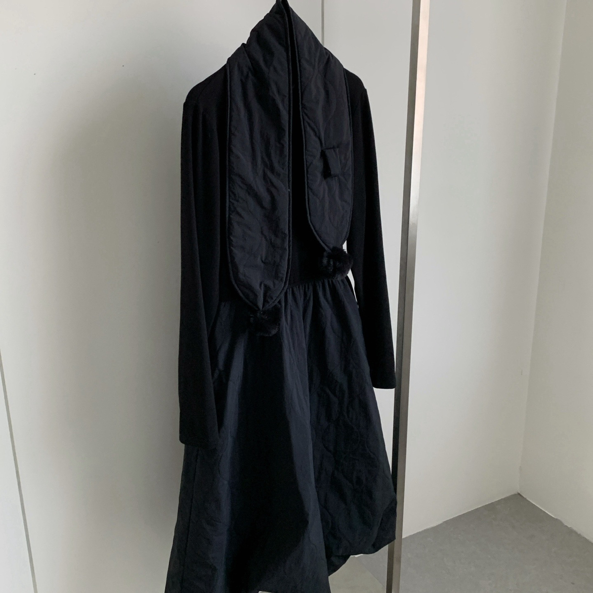 eternal.西子-接夹棉长袖连衣裙可单穿可叠穿连衣裙(配围巾)51698