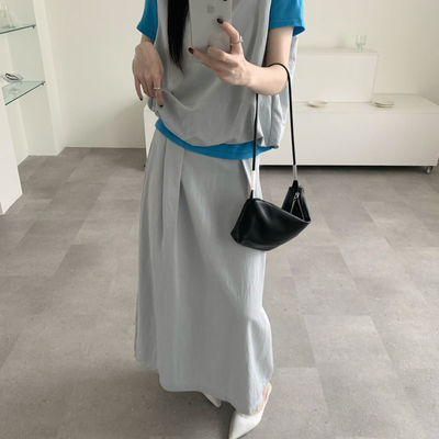 eternal.西子-爆质感不挑人纯色百搭半身裙(不含T恤和马甲)51803