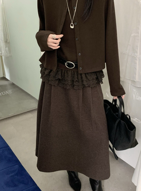 eternal.西子-拼接加绒背心+圆领简单百搭不挑人短外套套装51739