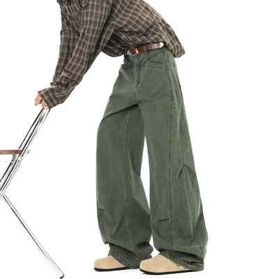 Anniehall official马切达工作室0123start美式伐木裤直筒工装裤