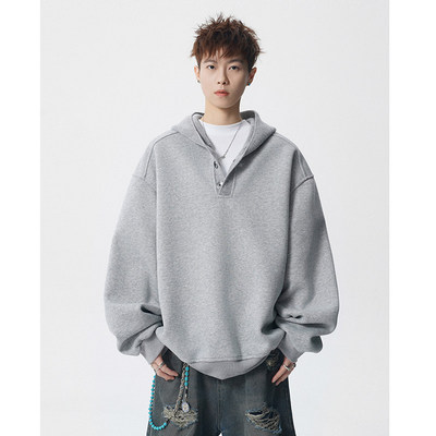 Anniehall official亿万少年夜色文艺男nans美式重磅400g华棉卫衣