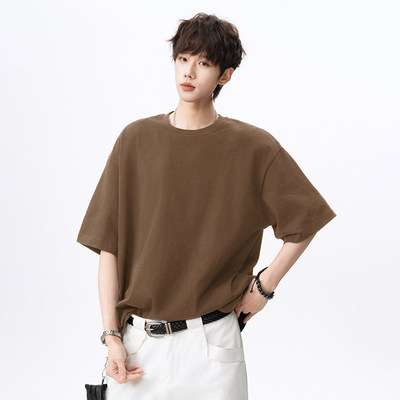 Anniehall official早起工作室GOODBAI港仔文艺男260G大码纯棉T恤