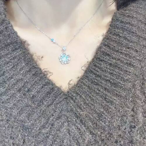海洋之心轻奢小众锁骨链送闺蜜