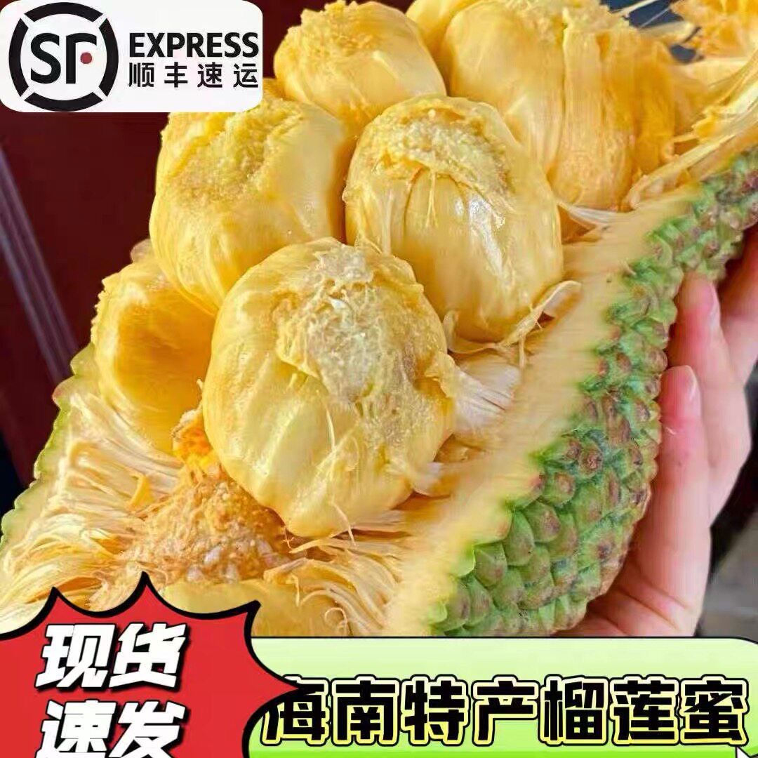 顺丰海南榴莲蜜应季热带新鲜水果手撕软糯香甜湿苞巴掌大榴莲包邮