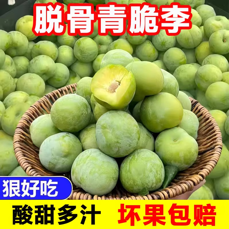 新鲜正宗四川脱骨李四川青脆李大果酸甜孕妇水果一整箱当季土李子