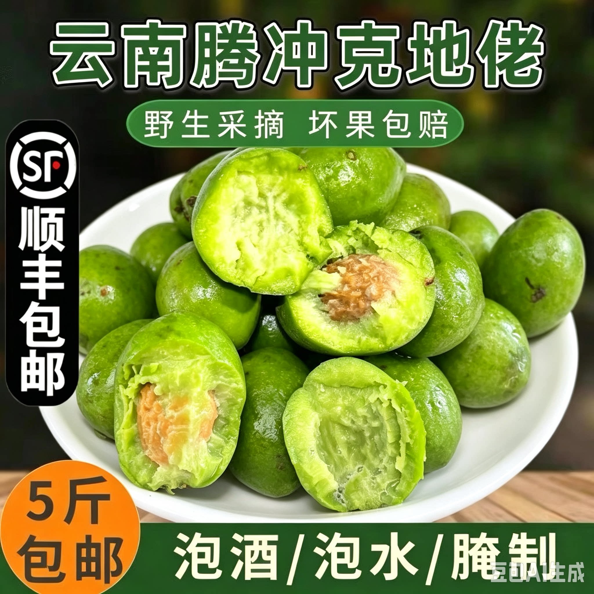 顺丰咳地佬鲜果云南克地佬青果野生咳哩腾冲咳地咳力咳哩佬泡酒嘎