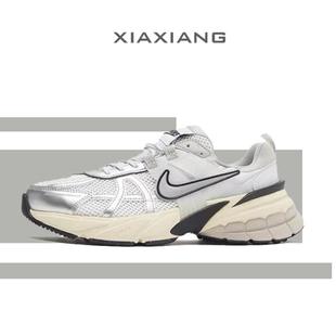 耐克NIKE男女V2K 100 RUN网面透气厚底老爹鞋 低帮跑步运动FD0736