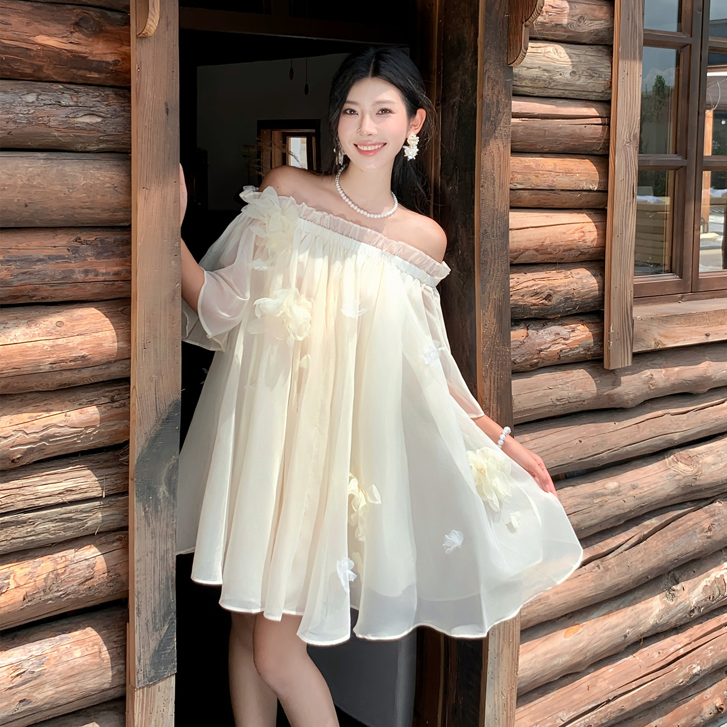 现货秒发！晨袍订婚生日裙小个子