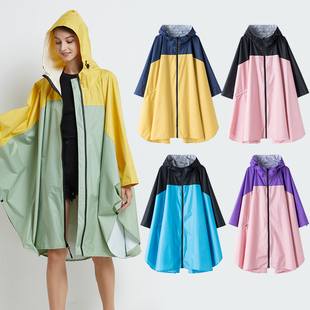 日本斗篷宽松大码雨衣女成人时尚徒步长款骑车男户外防水外套雨披