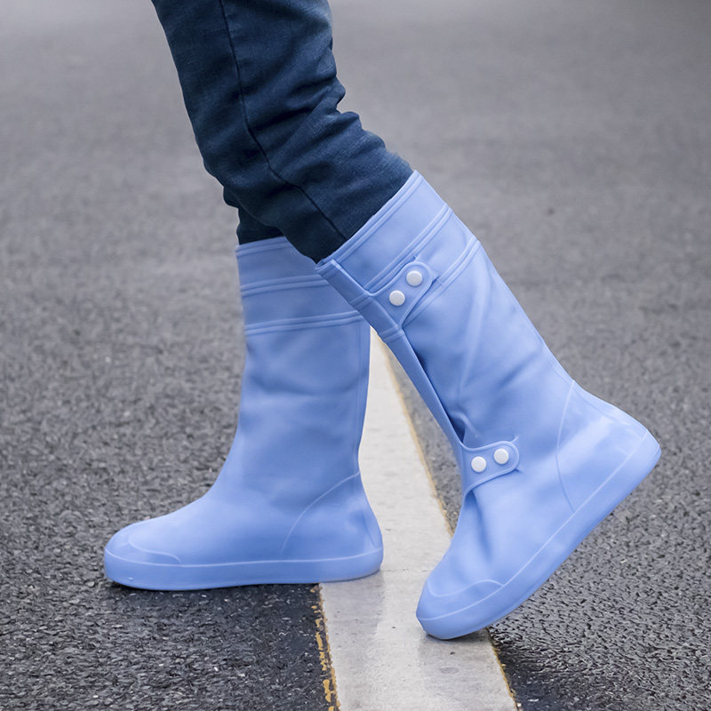 雨天防水鞋套成人男女户外骑车走路防滑耐磨底环保无味脚套鞋子套