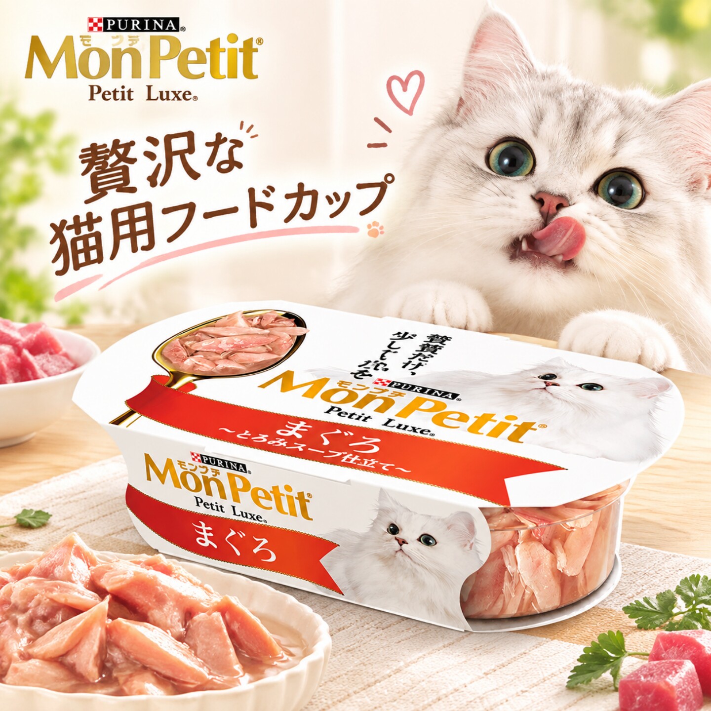 日本进口monpetit普瑞纳奢侈猫汤杯猫餐盒高汤浓厚香汁猫罐头湿粮