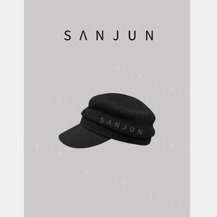 SANJUN高端定制【素影拼风】复古 软顶显脸小拼接帽子SJ036