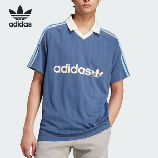 足球短袖 Adidas JERSEY男士 26夏STRIPE 球衣IU0199 阿迪达斯正品