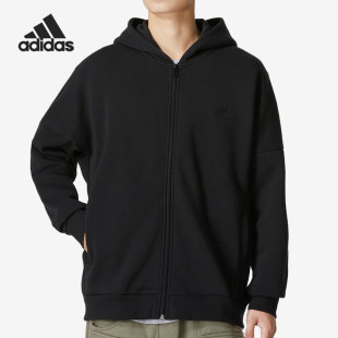 透气运动休闲连帽外套 26夏男女款 HM2686 阿迪达斯正品 Adidas