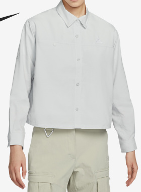 Nike/耐克正品26夏女子翻领休闲运动防风衬衫外套FB7888-025