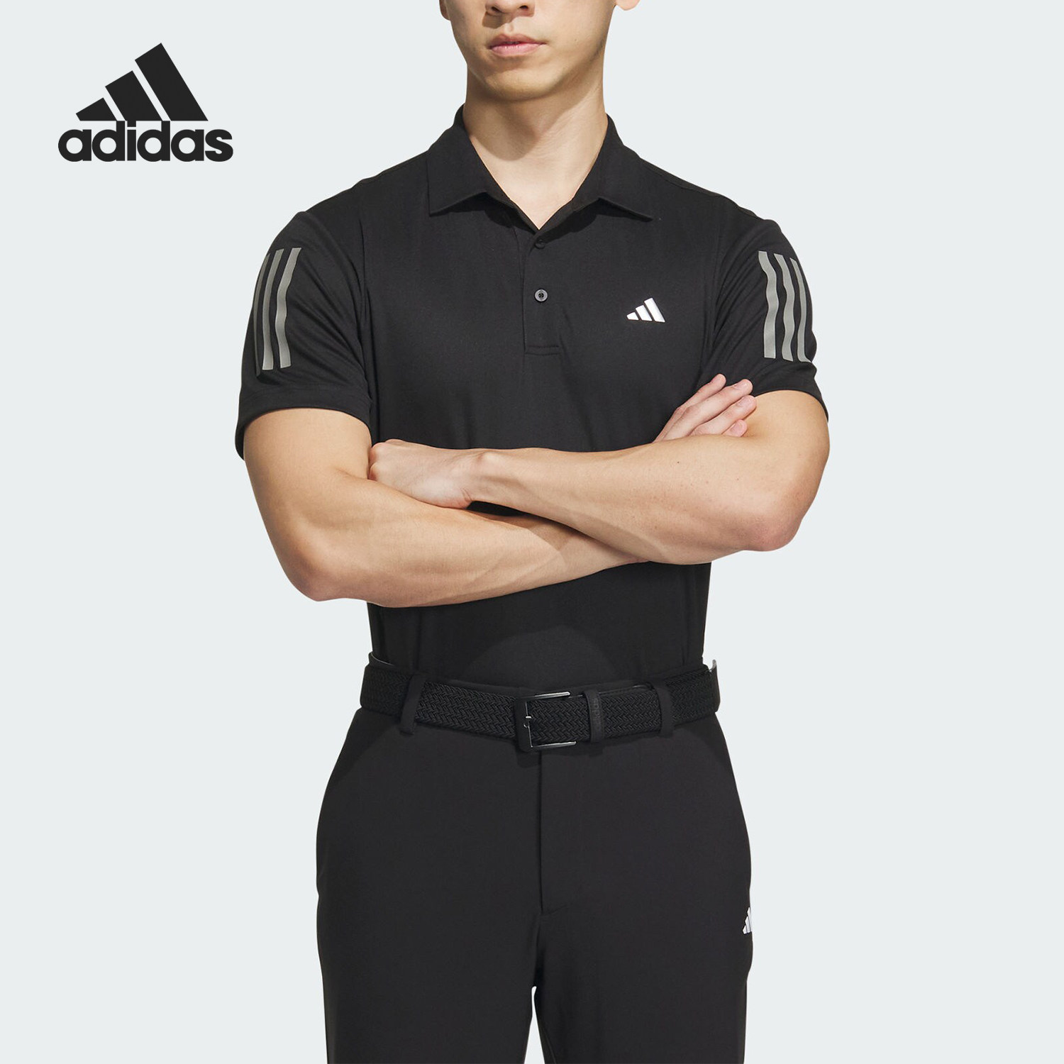 Adidas/阿迪达斯正品SLEEVE 3ST男士高尔夫运动翻领POLO衫IN6629