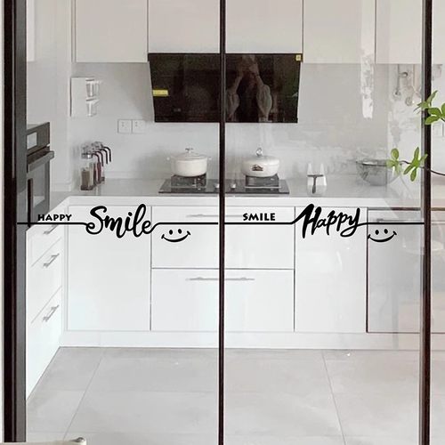 推拉门画防撞商场店铺腰线贴纸