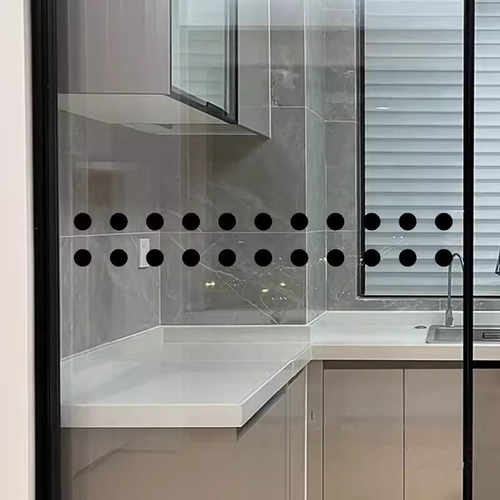 圆点防撞简约厨房玻璃门贴纸