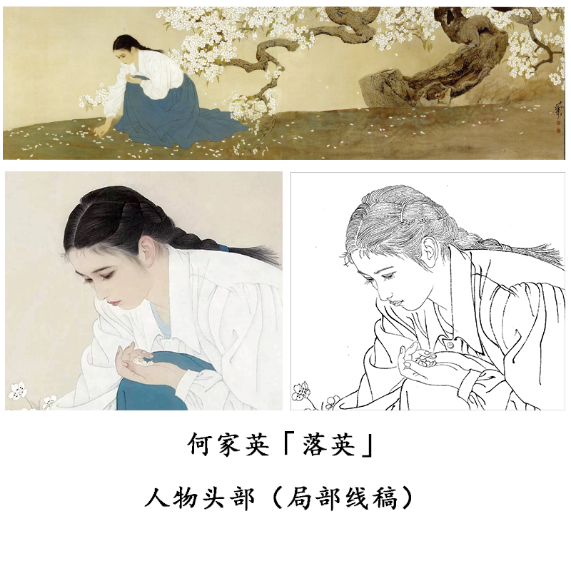 何家英人物电子版工笔画白描底稿