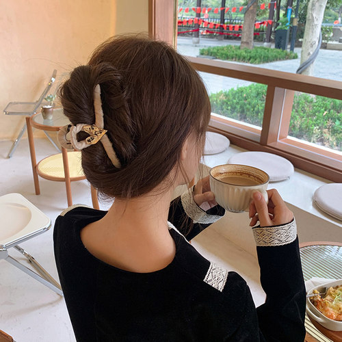 气质抓夹大号高级金属盘发鲨鱼夹