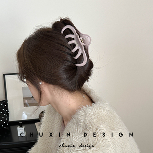 抓夹女大号多发量后脑勺盘发鲨鱼夹2025新款高级感气质发夹头饰韩