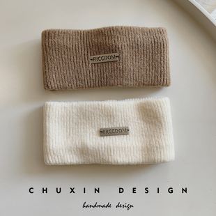 网红束发带毛线洗脸发箍月子头饰 秋冬宽边运动针织发带2025年新款