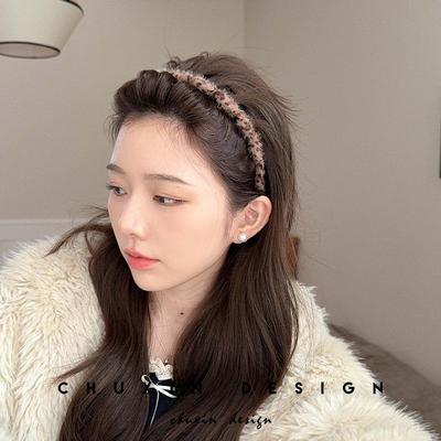 豹纹波浪发箍防滑头箍