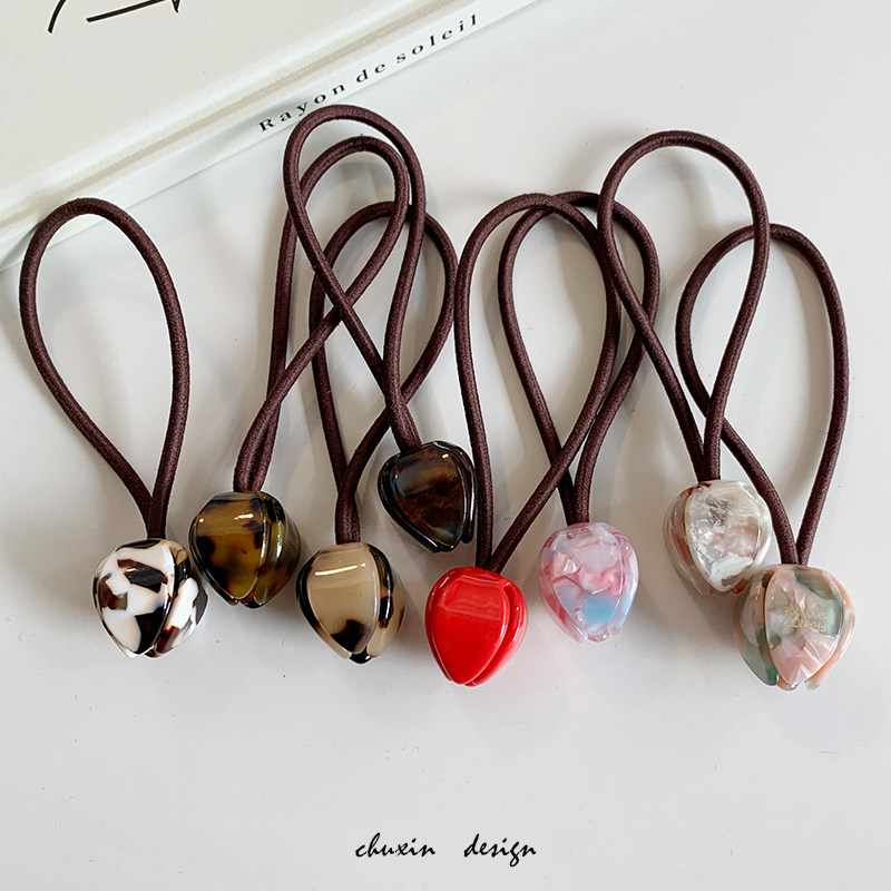 法式气质郁金香花朵发绳花蕊丸子头高马尾高弹扎头发皮筋发圈头绳,饰品/流行首饰/时尚饰品新,发饰,淘宝优惠券,粉丝福利购,淘宝优惠卷