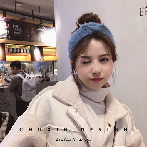 保暖针织洗脸头巾超仙森女系发带