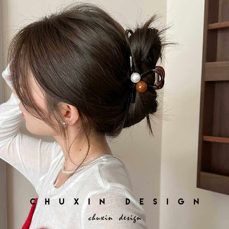 高级感气质黑色抓夹女2024新款后脑勺发夹盘发鲨鱼夹发卡头饰韩国,饰品/流行首饰/时尚饰品新,发饰,淘宝优惠券,粉丝福利购,淘宝优惠卷
