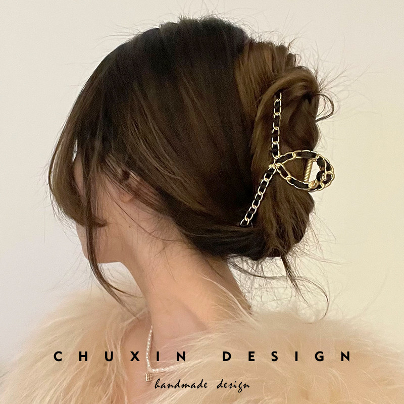 发夹复古简约金属小香风后脑勺抓夹网红大号优雅发卡鲨鱼夹头饰韩,饰品/流行首饰/时尚饰品新,发饰,淘宝优惠券,粉丝福利购,淘宝优惠卷