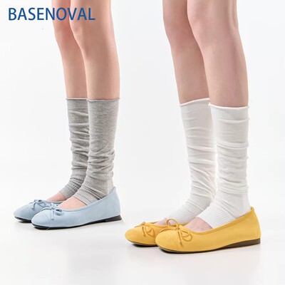 春夏薄款芭蕾风堆堆踩脚袜套女