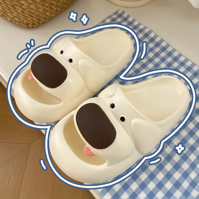 小狗凉拖鞋女款夏季可爱室内家居防滑eva踩屎感厚底外穿女士拖鞋