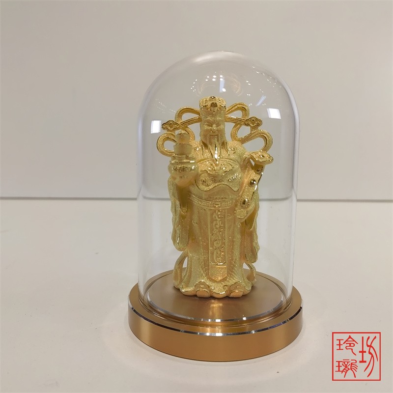 神像财神摆放绒沙金金银保平安