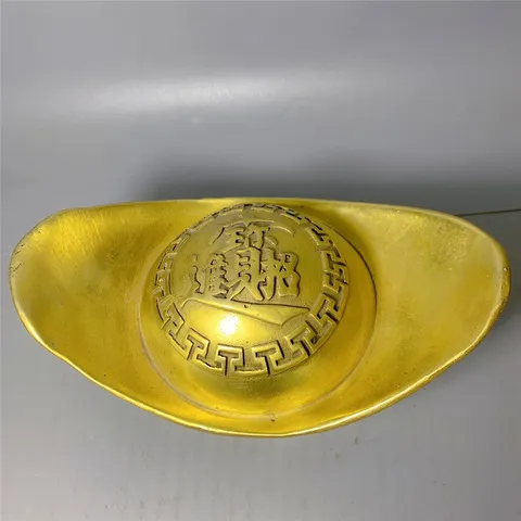 黄铜元宝工艺品古韵斋装饰摆件家居办公室