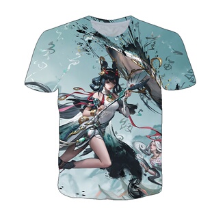 2025王者荣耀衣服公孙离离恨烟印花短袖衣服T恤衫中学生青少年COS
